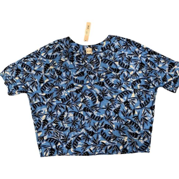 Nic + Zoe NWT palm leaf top.  Dolman style sleeves.  Size: XL - Picture 6 of 6